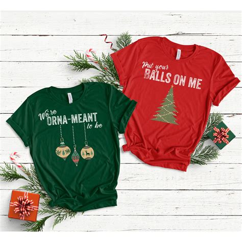 funny couple christmas shirts|More.